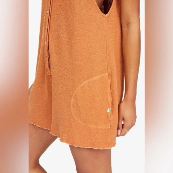 Billabong Fade Away Knit Romper in Burnt Orange - Picture 14 of 16